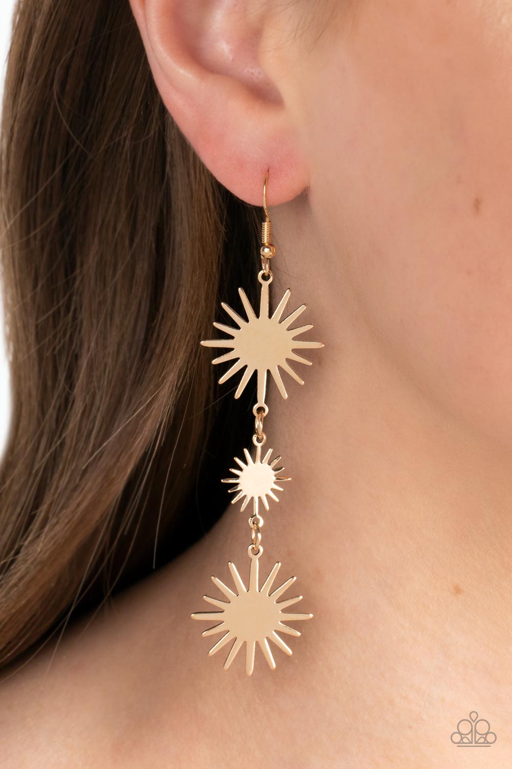 Paparazzi Solar Soul - Gold earring