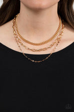 Load image into Gallery viewer, Paparazzi Galvanized Grit - Gold necklace
