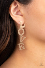 Load image into Gallery viewer, Paparazzi L-O-V-E - Gold earring
