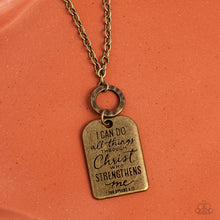 Load image into Gallery viewer, Persevering Philippians - Brass necklace
