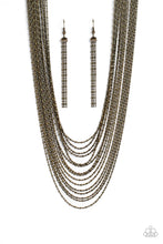 Load image into Gallery viewer, Paparazzi Cascading Chains - Brass necklace
