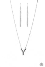 Load image into Gallery viewer, Paparazzi Leave Your Initials - Silver - Y necklace
