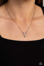 Load image into Gallery viewer, Paparazzi Leave Your Initials - Silver - Y necklace
