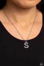 Load image into Gallery viewer, Paparazzi Leave Your Initials - Silver - S - necklace.
