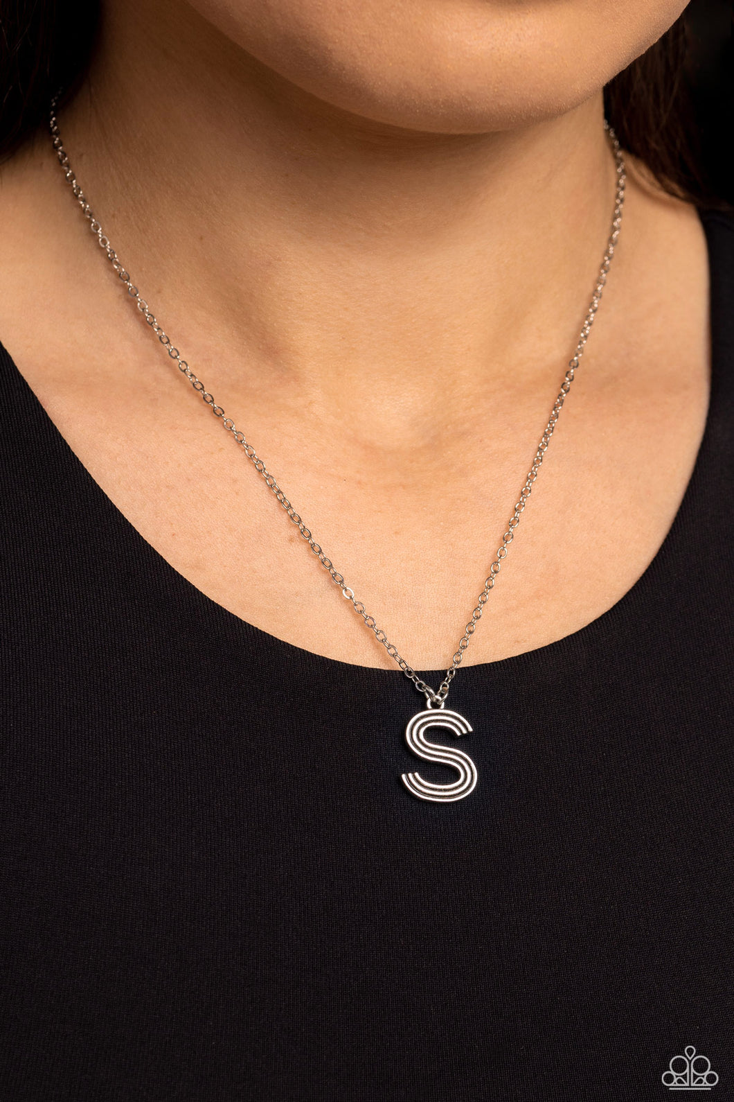 Paparazzi Leave Your Initials - Silver - S - necklace.