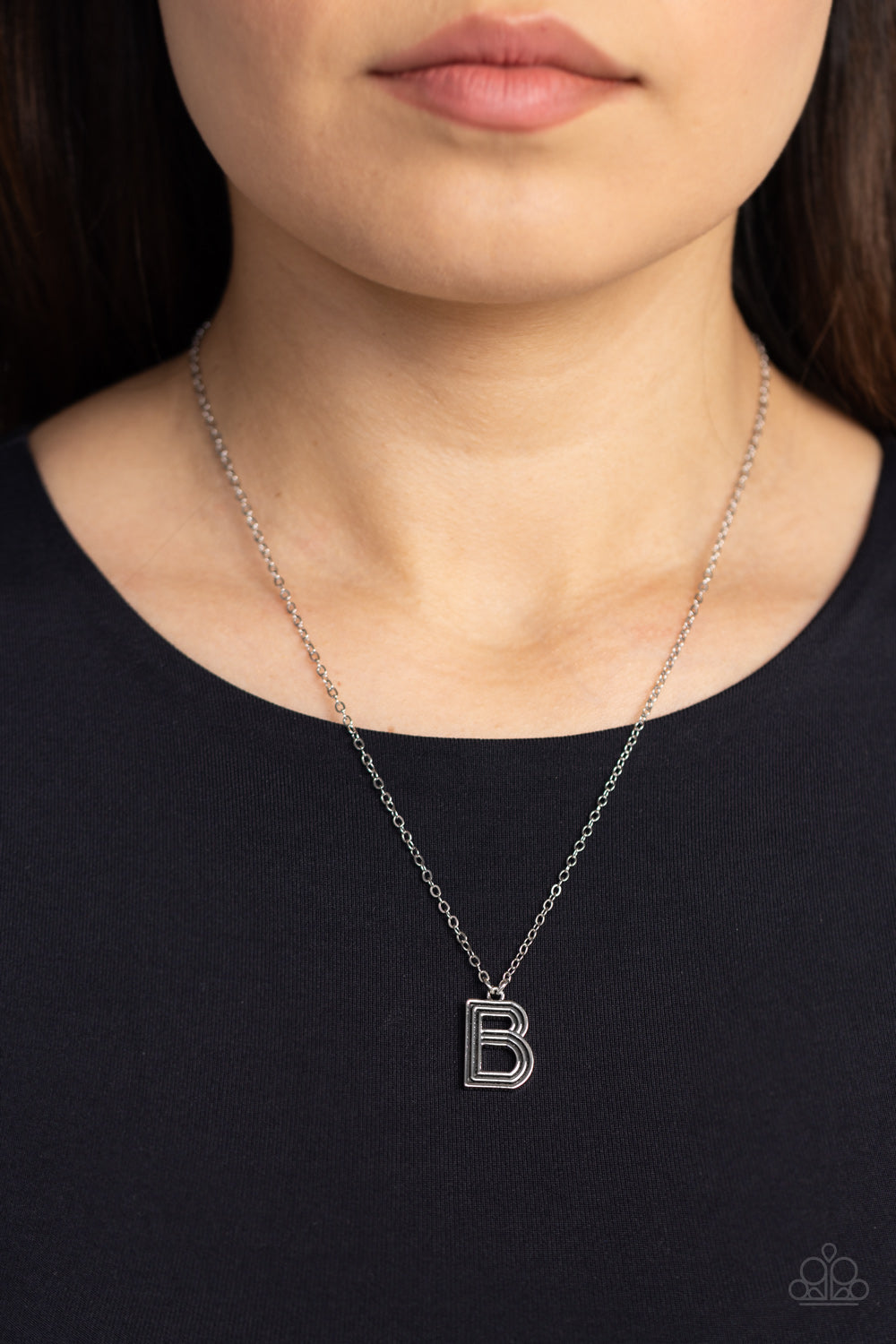 Paparazzi Leave Your Initials - Silver - B - necklace