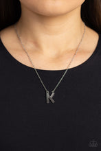 Load image into Gallery viewer, Paparazzi Leave Your Initials - Silver - K - necklace
