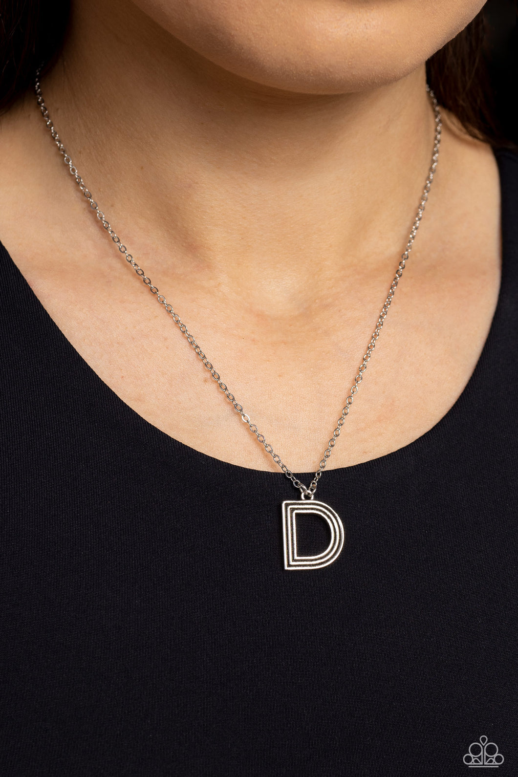 Paparazzi Leave Your Initials - Silver - D - necklace