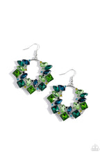 Load image into Gallery viewer, Paparazzi Wreathed in Watercolors - Green earring
