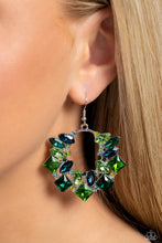 Load image into Gallery viewer, Paparazzi Wreathed in Watercolors - Green earring
