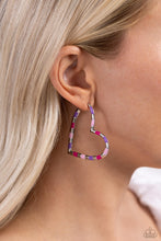 Load image into Gallery viewer, Paparazzi Striped Sweethearts - Pink earring
