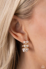 Load image into Gallery viewer, Paparazzi White Collar Wardrobe - Gold earring
