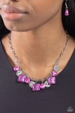 Load image into Gallery viewer, Paparazzi Sophisticated Squared - Purple necklace
