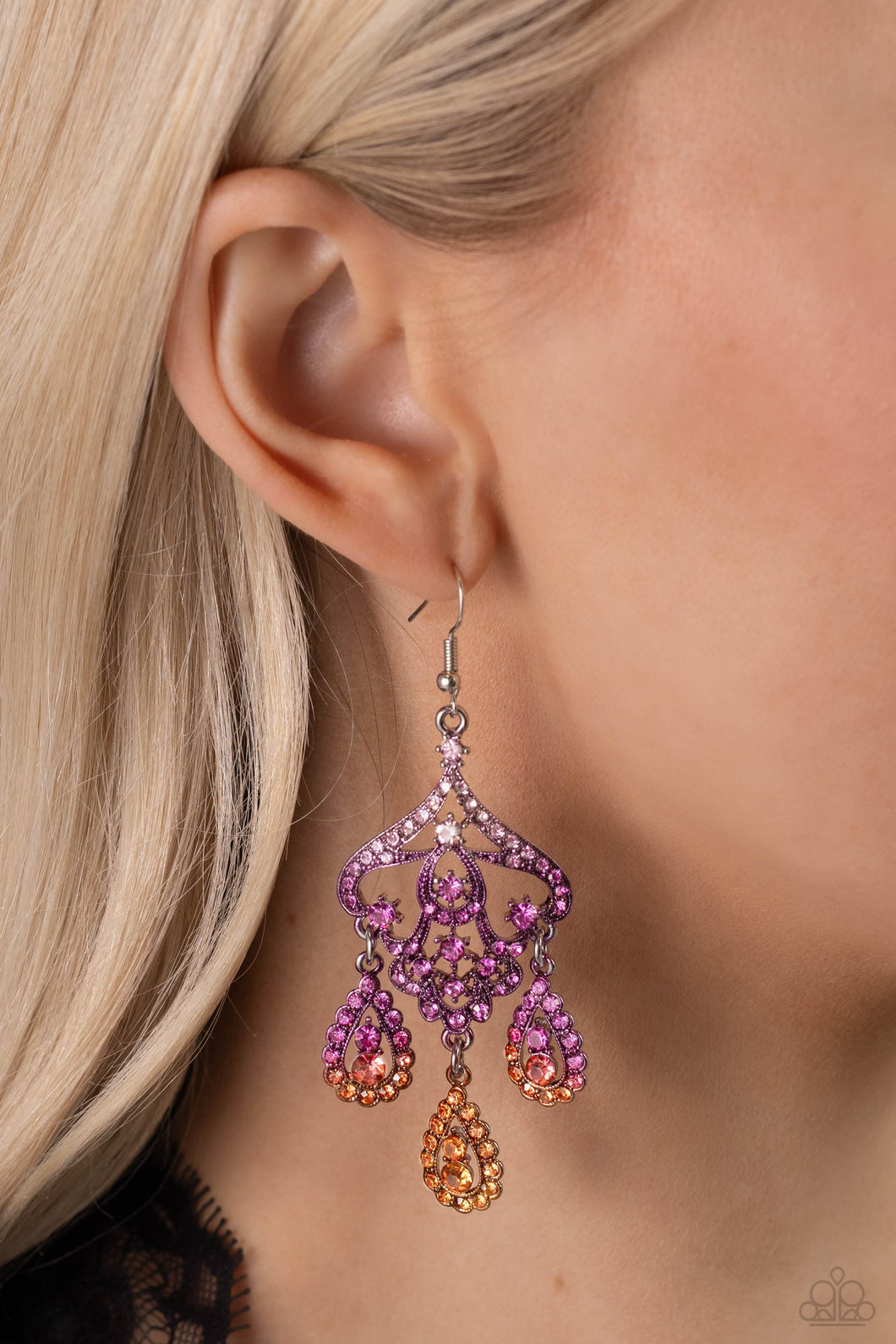 Paparazzi Chandelier Command - Multi earring