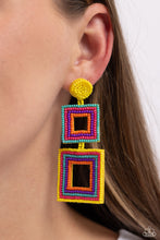 Load image into Gallery viewer, Paparazzi Seize the Squares - Multi earring
