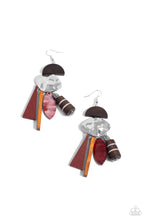 Load image into Gallery viewer, Paparazzi Textured Talisman - Red earring
