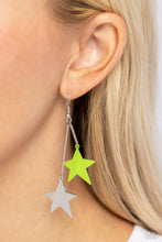 Load image into Gallery viewer, Paparazzi Stellar STAGGER - Green earring
