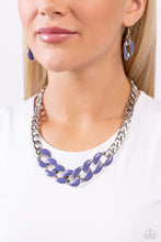 Load image into Gallery viewer, Paparazzi CURB Craze - Blue necklace
