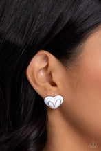 Load image into Gallery viewer, Paparazzi Glimmering Love - White earring
