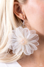 Load image into Gallery viewer, Paparazzi Cosmopolitan Chiffon - White earring
