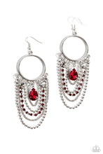 Load image into Gallery viewer, Paparazzi Cascading Clash - Red earring
