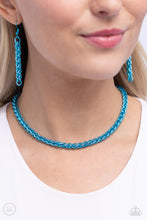 Load image into Gallery viewer, Paparazzi Braided Battalion - Blue necklace
