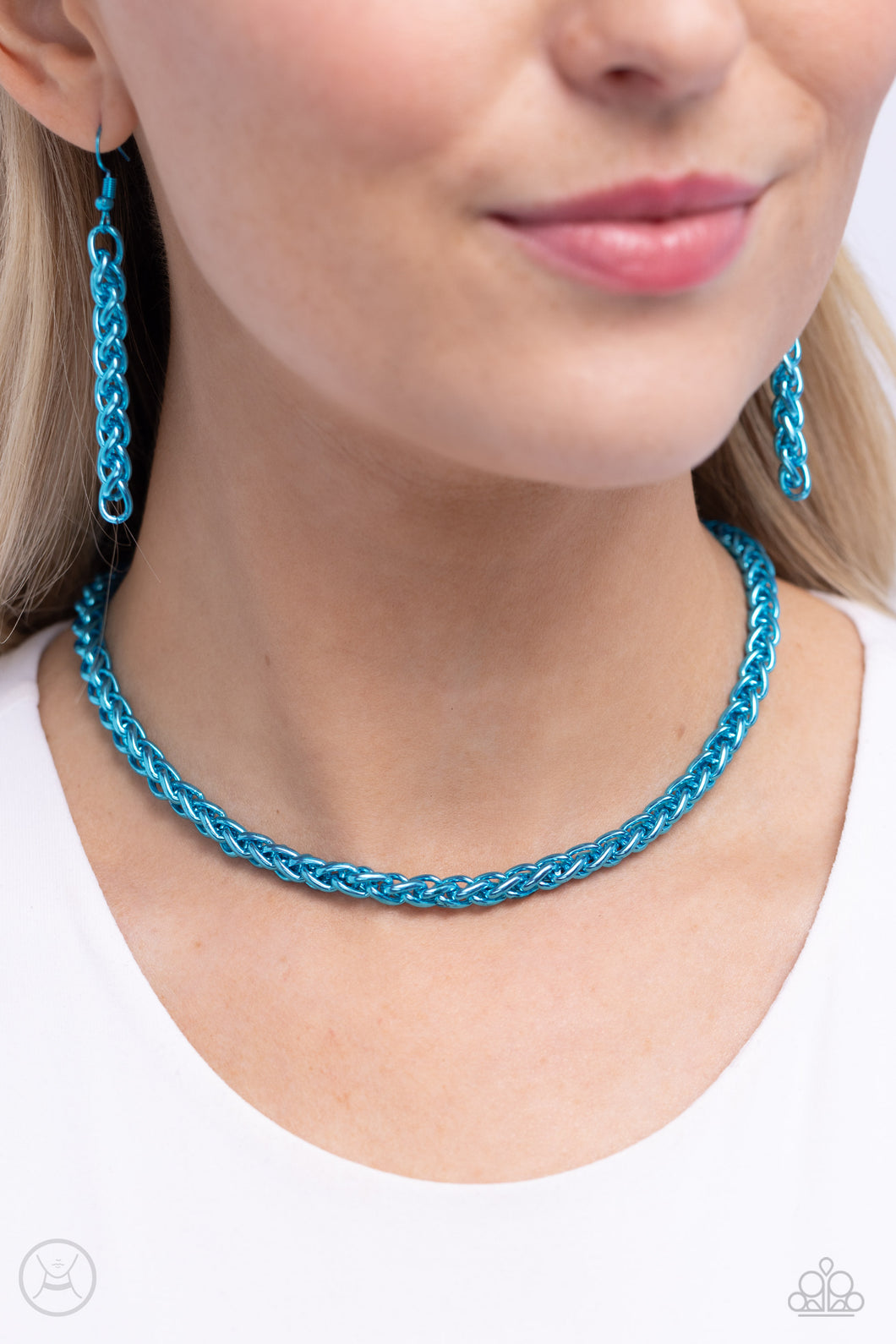 Paparazzi Braided Battalion - Blue necklace