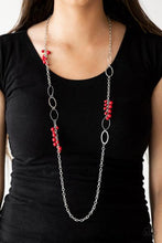 Load image into Gallery viewer, Flirty Foxtrot - Red necklace
