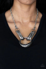 Load image into Gallery viewer, Lip Sync Links - Silver necklace
