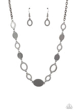 Load image into Gallery viewer, Working Oval-time - Black necklace
