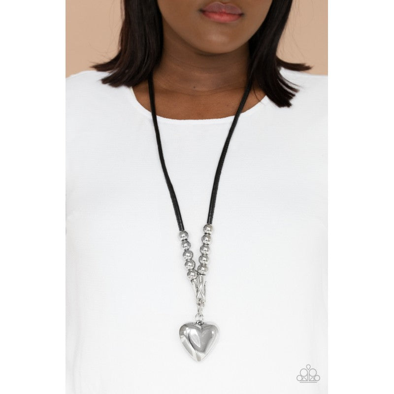 Paparazzi Forbidden Love - Black necklace